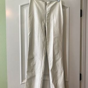 I.AM.GIA White snakeskin pants with zippers